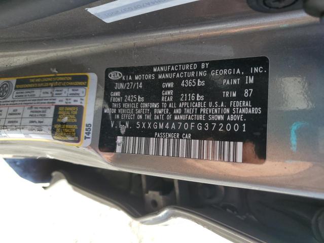 92131505 :رقم المزاد ، 5XXGM4A70FG372001 vin ، 2015 Kia Optima مزاد بيع