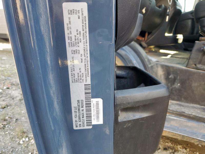 64663906 :رقم المزاد ، 3C6MRVJG9ME587349 vin ، 2021 Ram Promaster 3500 مزاد بيع