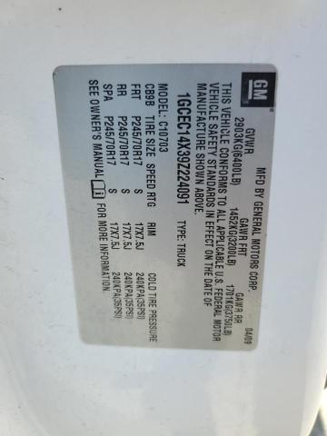 93152955 :رقم المزاد ، 1GCEC14X39Z224091 vin ، 2009 Chevrolet Silverado مزاد بيع