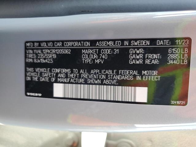 Продаж на аукціоні авто 2024 Volvo Xc90 Core, vin: YV4L12PK2R1205062, номер лоту: 85436105
