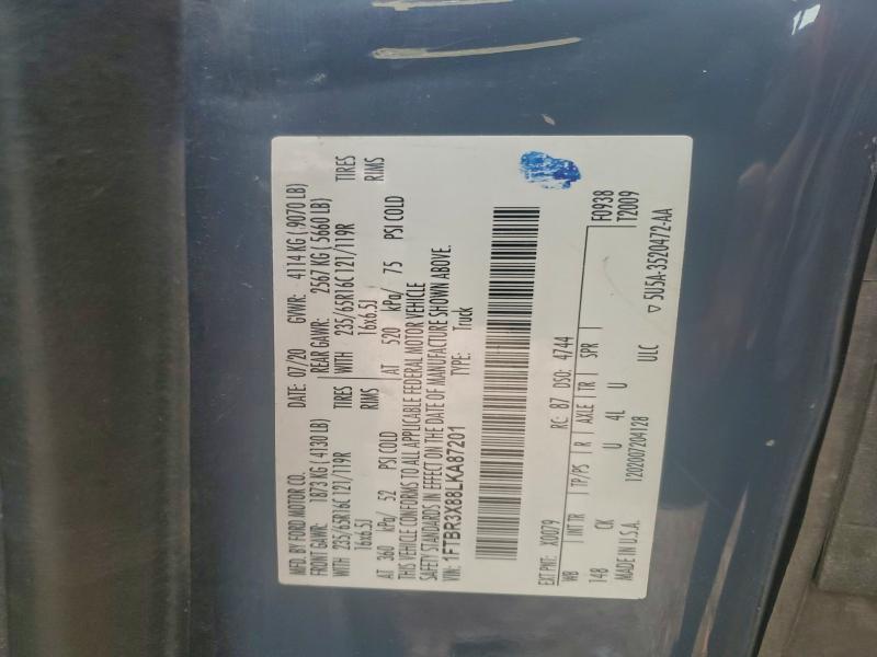49038606 :رقم المزاد ، 1FTBR3X88LKA87201 vin ، 2020 Ford Transit مزاد بيع
