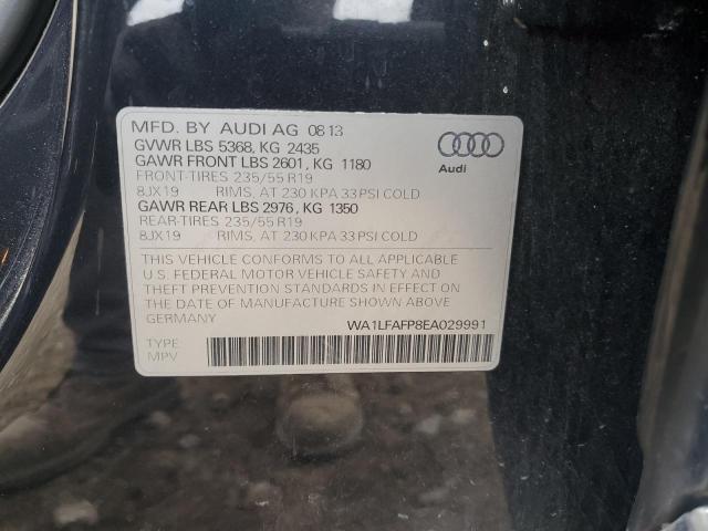 2014 Audi Q5 მანქანა იყიდება აუქციონზე, vin: WA1LFAFP8EA029991, აუქციონის ნომერი: 91617375