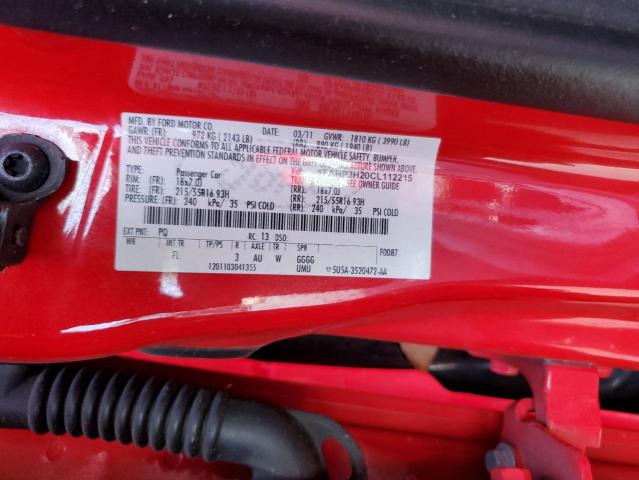 Продажа на аукционе авто 2012 Ford Focus Sel, vin: 1FAHP3H20CL112215, номер лота: 91735555