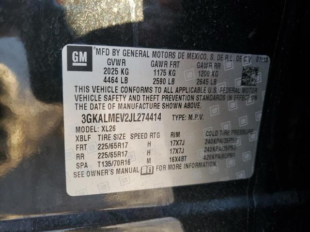 92139195 :رقم المزاد ، 3GKALMEV2JL274414 vin ، 2018 Gmc Terrain مزاد بيع
