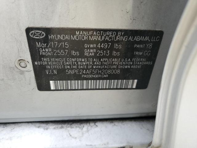 2015 Hyundai Sonata მანქანა იყიდება აუქციონზე, vin: 5NPE24AF5FH208008, აუქციონის ნომერი: 91820315