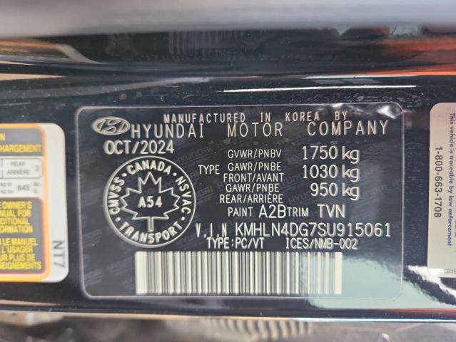 2025 Hyundai Elantra მანქანა იყიდება აუქციონზე, vin: KMHLN4DG7SU915061, აუქციონის ნომერი: 92491715