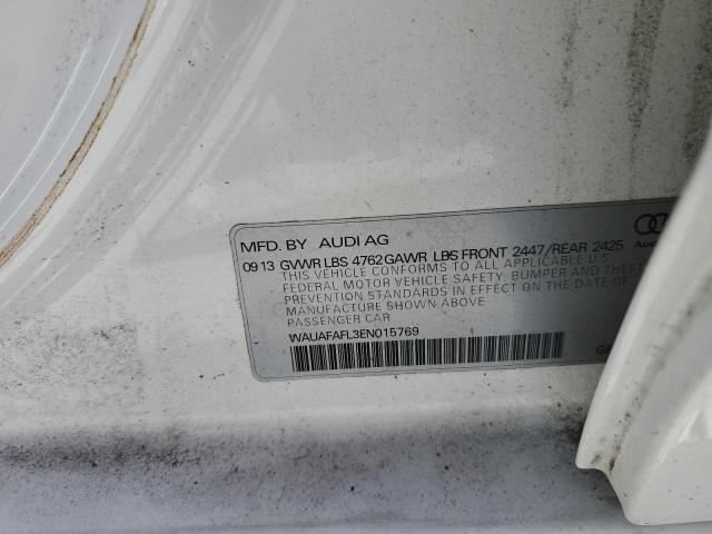 Продажа на аукционе авто 2014 Audi A4 Premium, vin: WAUAFAFL3EN015769, номер лота: 91267895