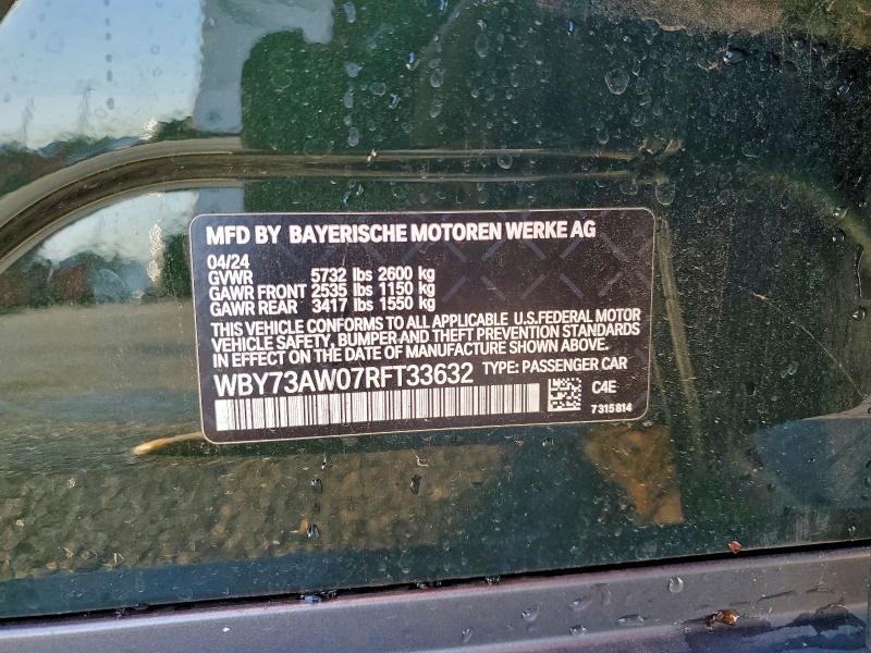 Продажа на аукционе авто 2024 Bmw I4 Edrive, vin: WBY73AW07RFT33632, номер лота: 94216735