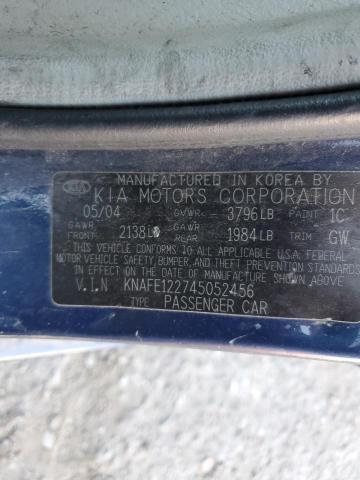 Продажа на аукционе авто 2004 Kia Spectra, vin: KNAFE122745052456, номер лота: 90951605