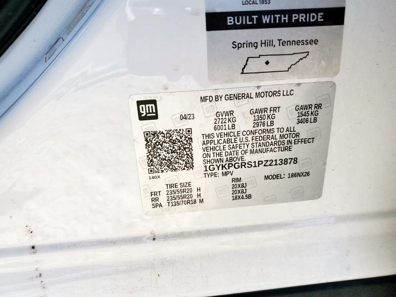 2023 Cadillac Xt6 Sport მანქანა იყიდება აუქციონზე, vin: 1GYKPGRS1PZ213878, აუქციონის ნომერი: 91936365