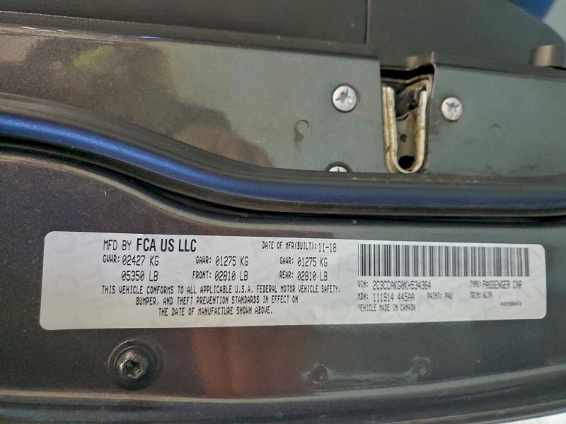 Auction sale of the 2019 Chrysler 300 Limite, vin: 2C3CCAKG0KH534364, lot number: 93493175