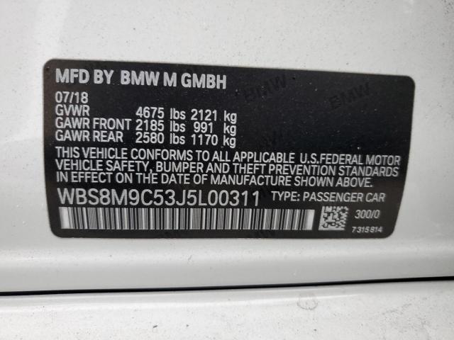 Aukcja sprzedaży 2018 Bmw M3, vin: WBS8M9C53J5L00311, numer aukcji: 93069625