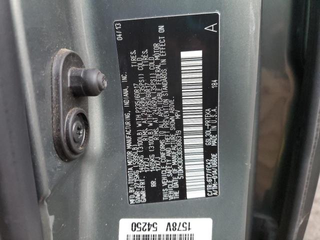 Продажа на аукционе авто 2013 Toyota Sienna, vin: 5TDKK3DC3DS366319, номер лота: 92903895