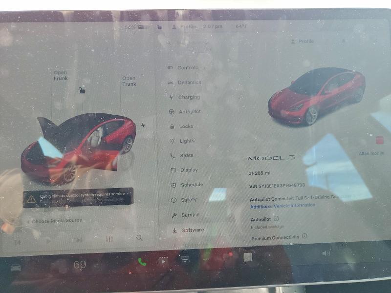 Aukcja sprzedaży 2023 Tesla Model 3, vin: 5YJ3E1EA3PF649793, numer aukcji: 94189715