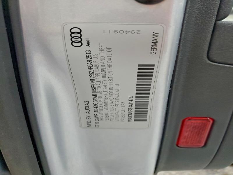 Aukcja sprzedaży 2019 Audi A4, vin: WAUDNAF45KA114797, numer aukcji: 92046205