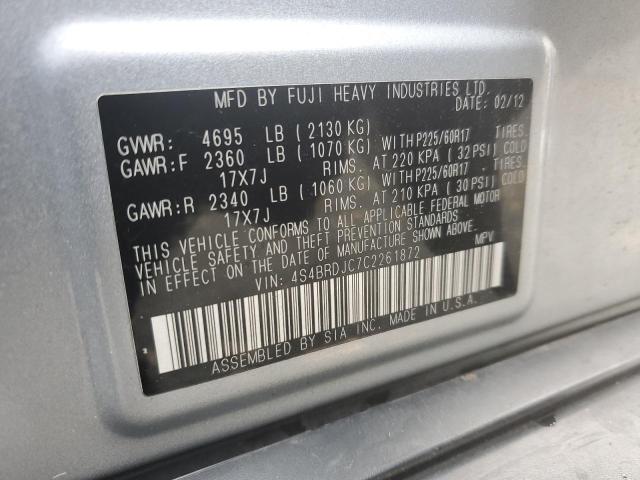 Aukcja sprzedaży 2012 Subaru Outback 3., vin: 4S4BRDJC7C2261872, numer aukcji: 90617605