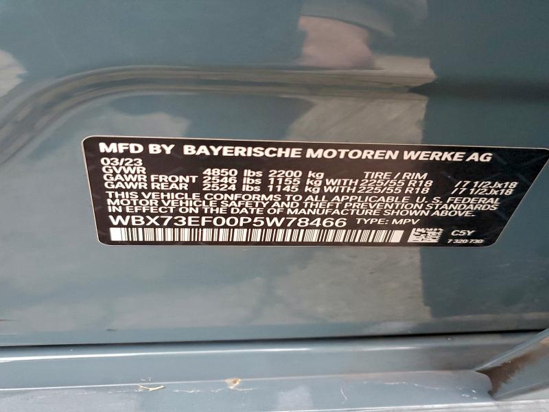 2023 Bmw X1 Xdrive2 მანქანა იყიდება აუქციონზე, vin: WBX73EF00P5W78466, აუქციონის ნომერი: 93818985