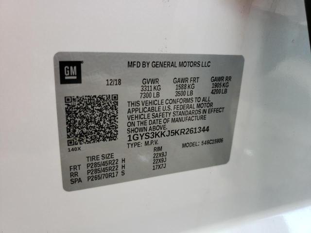 Aukcja sprzedaży 2019 Cadillac Escalade, vin: 1GYS3KKJ5KR261344, numer aukcji: 91397345