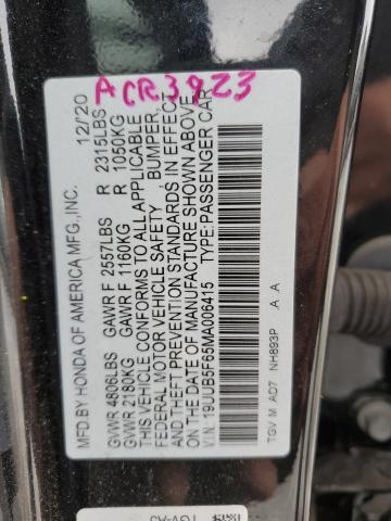 Aukcja sprzedaży 2021 Acura Tlx Advanc, vin: 19UUB5F65MA006415, numer aukcji: 92381995