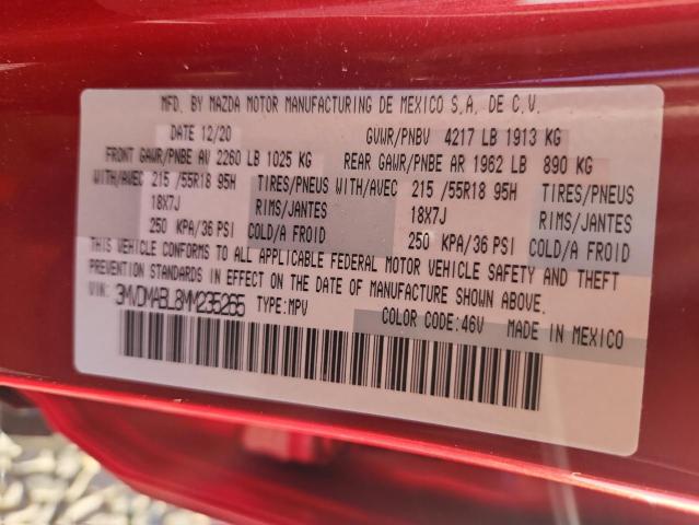 Aukcja sprzedaży 2021 Mazda Cx-30, vin: 3MVDMABL8MM235265, numer aukcji: 93738395