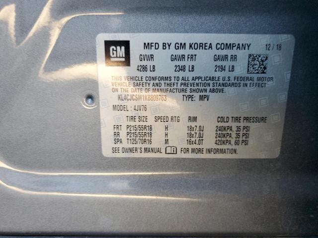 2019 Buick Encore მანქანა იყიდება აუქციონზე, vin: KL4CJCSM1KB809763, აუქციონის ნომერი: 90223865