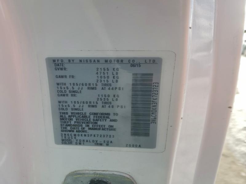2015 Nissan Nv200 მანქანა იყიდება აუქციონზე, vin: 3N6CM0KN3FK723723, აუქციონის ნომერი: 93471575