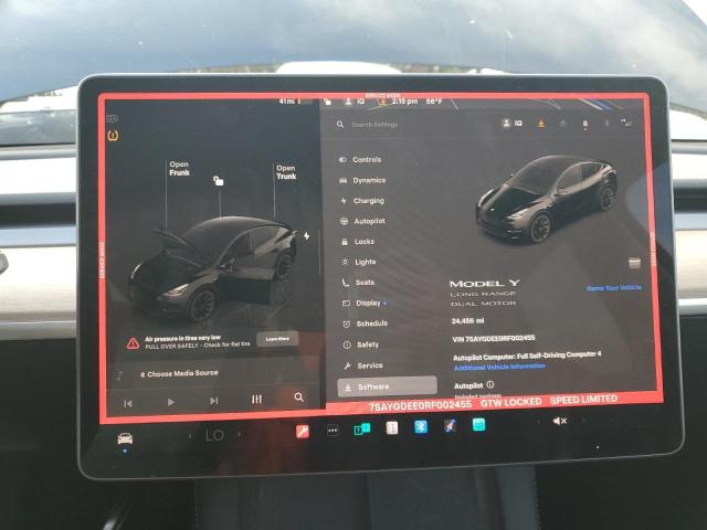 93661315 :رقم المزاد ، 7SAYGDEE0RF002455 vin ، 2024 Tesla Model Y مزاد بيع