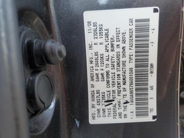 92165305 :رقم المزاد ، 19UUA96579A001046 vin ، 2009 Acura Tl مزاد بيع
