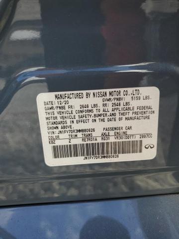 Aukcja sprzedaży 2021 Infiniti Q50, vin: JN1FV7DR3MM880626, numer aukcji: 91838175