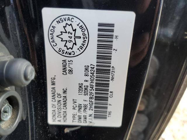 2015 Honda Civic მანქანა იყიდება აუქციონზე, vin: 2HGFB2F54FH054247, აუქციონის ნომერი: 93231955