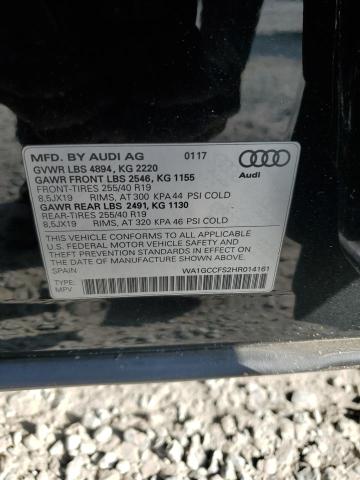 92166415 :رقم المزاد ، WA1GCCFS2HR014161 vin ، 2017 Audi Q3 مزاد بيع