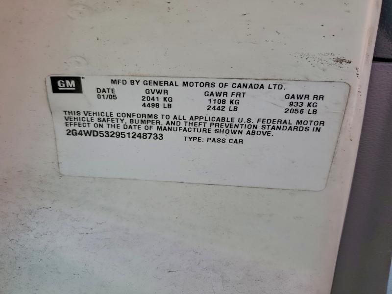 Aukcja sprzedaży 2005 Buick Lacrosse, vin: 2G4WD532951248733, numer aukcji: 92572725