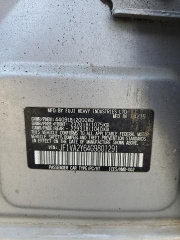2016 Subaru Wrx მანქანა იყიდება აუქციონზე, vin: JF1VA2Y64G9801291, აუქციონის ნომერი: 90517785