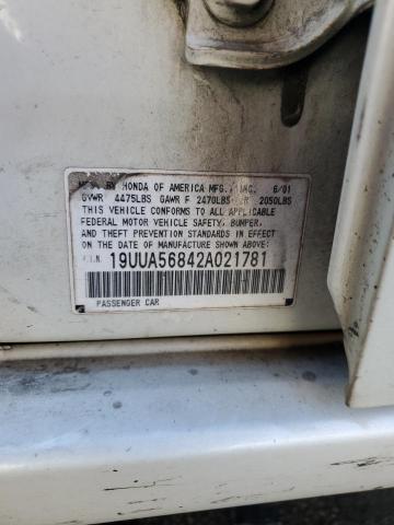 93622265 :رقم المزاد ، 19UUA56842A021781 vin ، 2002 Acura 3.2tl Type مزاد بيع