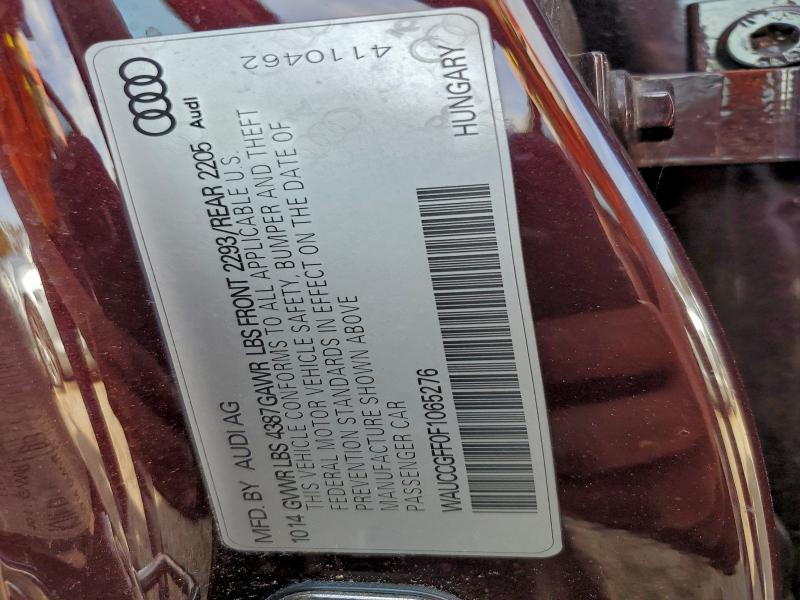Продажа на аукционе авто 2015 Audi A3 Premium, vin: WAUCCGFF0F1065276, номер лота: 94228695
