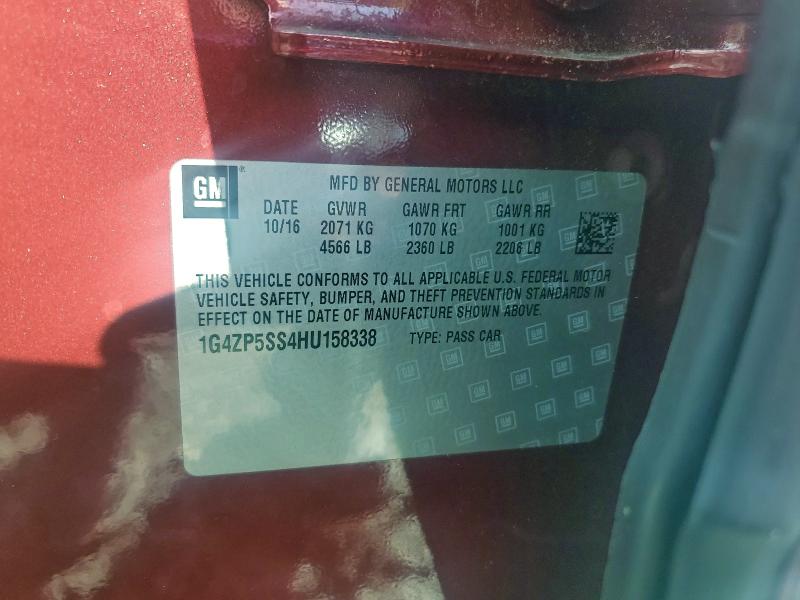 94293375 :رقم المزاد ، 1G4ZP5SS4HU158338 vin ، 2017 Buick Lacrosse مزاد بيع