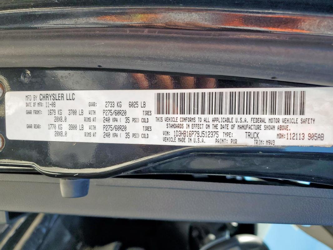 Продаж на аукціоні авто 2009 Dodge Ram 1500, vin: 1D3HB16P79J512375, номер лоту: 92229775