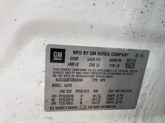 Продажа на аукционе авто 2016 Buick Encore, vin: KL4CJGSB7GB630284, номер лота: 92044475