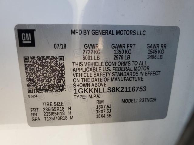 Продажа на аукционе авто 2019 Gmc Acadia, vin: 1GKKNLLS8KZ116753, номер лота: 91642815