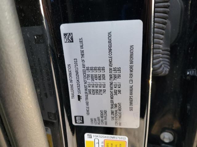 Продаж на аукціоні авто 2022 Gmc Yukon Xl, vin: 1GKS2GKD2NR171013, номер лоту: 71226765