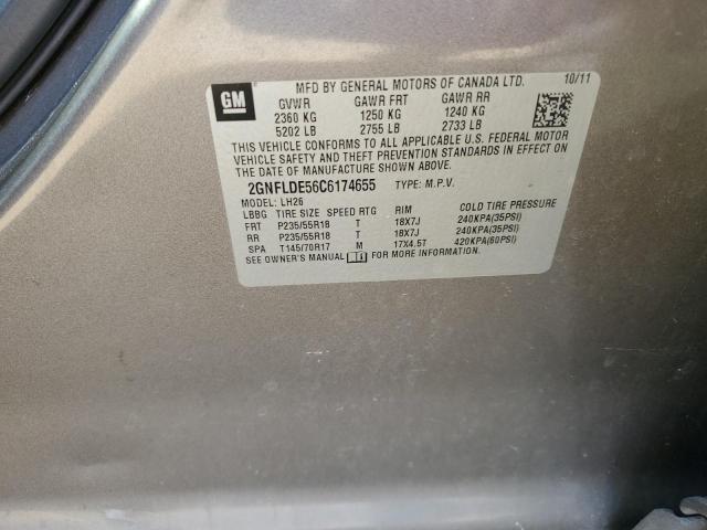 Aukcja sprzedaży 2012 Chevrolet Equinox, vin: 2GNFLDE56C6174655, numer aukcji: 92339505