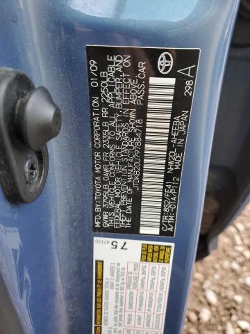 Aukcja sprzedaży 2009 Toyota Prius, vin: JTDKB20U797884718, numer aukcji: 91214225