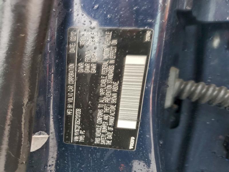 2012 Volvo S60 T5 მანქანა იყიდება აუქციონზე, vin: YV1622FS5C2131338, აუქციონის ნომერი: 93135485
