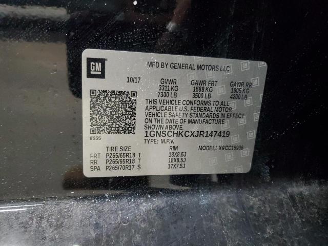 Aukcja sprzedaży 2018 Chevrolet Suburban C, vin: 1GNSCHKCXJR147419, numer aukcji: 91445585
