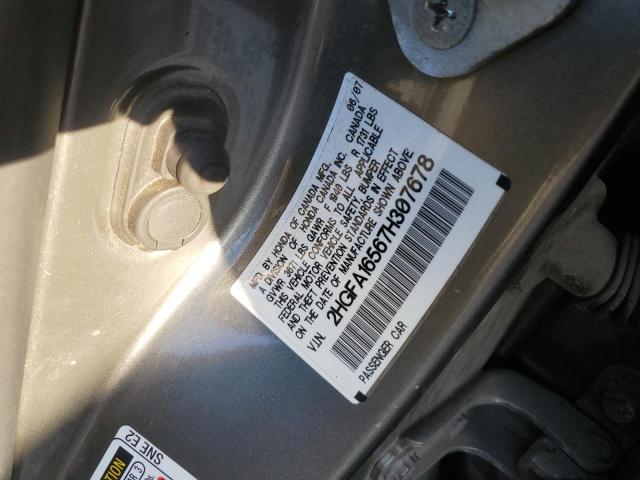 Aukcja sprzedaży 2007 Honda Civic, vin: 2HGFA16567H307678, numer aukcji: 90756985