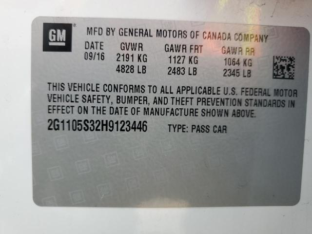 Продаж на аукціоні авто 2017 Chevrolet Impala, vin: 2G1105S32H9123446, номер лоту: 93385395