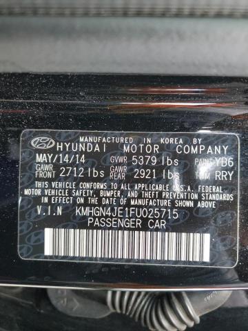 Продаж на аукціоні авто 2015 Hyundai Genesis 3., vin: KMHGN4JE1FU025715, номер лоту: 92105295