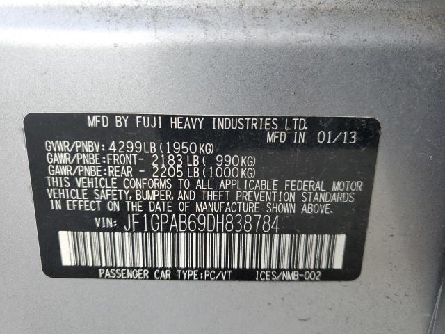 Продажа на аукционе авто 2013 Subaru Impreza Pr, vin: JF1GPAB69DH838784, номер лота: 93905105