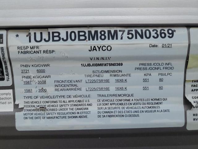 Aukcja sprzedaży 2021 Jayco Jay Flight, vin: 1UJBJ0BM8M75N0369, numer aukcji: 90566475