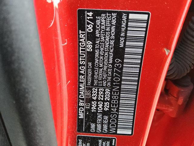 Aukcja sprzedaży 2014 Mercedes-benz Cla 250, vin: WDDSJ4EB8EN107739, numer aukcji: 85398955